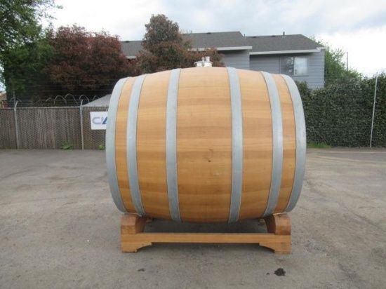 BALAZ TRUST APPROX 900GAL WOOD BARREL W/ STAND