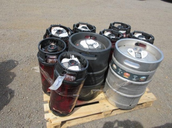 (7) PONY KEGS & (2) KEGS, *EMPTY - NOT CLEANED