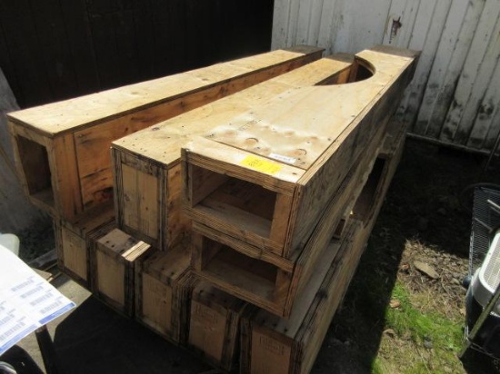(8) WOOD BARREL STANDS