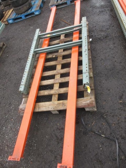 PALLET RACKING - (2) 5' UPRIGHTS & (2) 12' CROSSARMS