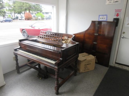 1924 STEINWAY DUO-ART AEOLIAN REPRODUCING GRAND PIANO, SER#: 228565, *MINOR DAMAGE TO TOP HINGE