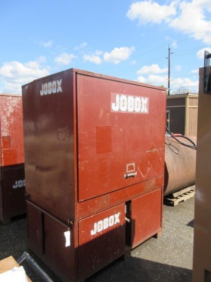 JOB BOX JOB SITE STORAGE CABINET W/ CASTORS 60'' WIDTH X 43'' DEPTH X 83'' HEIGHT