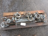 (6) 1 1/8'' 9.5 TON SHACKLES & (6) 7/8'' X 21'' TURN BUCKLES