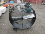 48'' UTILITECH INDUSTRIAL DRUM FAN, INDUSTRIAL HIGH VEOLICITY BELT DRIVE DRUM FAN, HEAVY DUTY STEEL