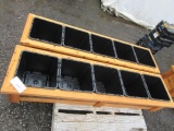 (2) 5-POT CEDAR PLANTERS