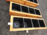 (2) 4-POT CEDAR PLANTERS