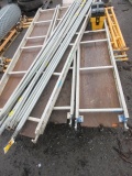 (6) SCAFFOLD UPRIGHTS, (5) 10' PLANKS & (6) CROSSARMS