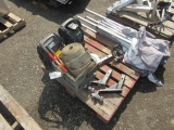 (3) TOW HITCHES, PINTLE HITCH, LOAD STRAPS, CABLE CUTTERS, (2) JUMP BOXES, & FOLDING TENT