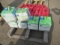 ASSORTED GAS CANS & (6) BOTTLES OF DEF