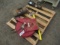 AIR HOSE W/ REEL, AXE, CHAIN HOIST & MONARCH M-310-0238 24V MOTOR