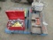 (2) TOOLBOXES W/ TOOLS, PAINT SPRAYER, POWER PAL & AIR COMPRESSOR