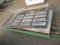 METAL DOOR FRAME & DOOR, (2) METAL SECURITY DOORS, & (2) 92'' X 42'' PALLET RACK UPRIGHTS