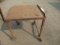 31'' X 31'' X 30 12'' METAL ROLL AROUND TABLE, 48'' X 36'' X 34'' WORK TABLE, & 36'' X 31'' METAL