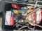 (2) PLASTIC TOTES OF ASSORTED HAND TOOLS