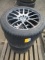 (3) COOPER ZEON RS3-G1 235/45R17 TIRES ON UNIVERSAL ALUMINUM WHEELS, & (1) CONTINENTAL 255/40R17 TIR