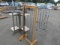 CLOTHING DISPLAY RACK ON WHEELS, STATIONARY METAL CLOTHING RACK, & (2) DISPLAY RACKS ON WHEELS