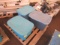 (3) TOTES OF (UNUSED) CUSTOM MOTORCYCLE PARTS