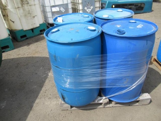 (4) 55GAL PLASTIC DRUMS