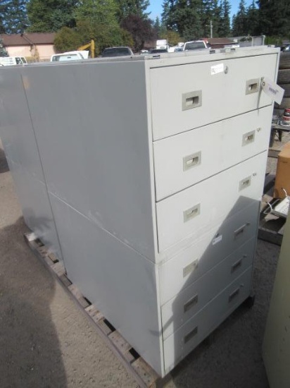 (2) 6-DRAWER METAL FILE CABINETS