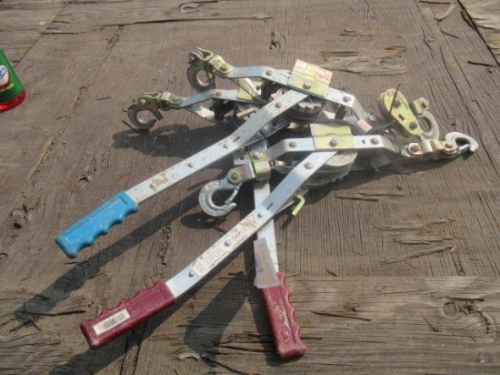 (3) CABLE RATCHET PULLERS
