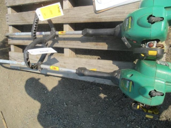 (2) FEATHERLITE FL20 15'' CUT 20CC GAS ENGINE WEED EATERS