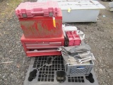 (2) TOOLBOXES W/ ASSORTED TOOLS, PROPANE BURNER & HEATER, WIRE, & HARDWARE