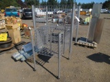 (2) METAL MATERIAL BASKETS