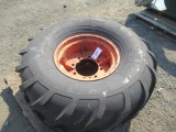 (1) CONTINENTAL 20-20 TRACTOR TIRE ON A 8 LUG STEEL WHEEL