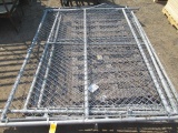 (4) ASSORTED FRAMED SECTIONS OF CHAINLINK FENCE