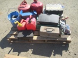 ASSORTED TOOLS & GAS CANS
