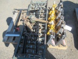 (10) ASSORTED JACK STANDS, CHAIN HOIST & CONVEYOR ROLLERS