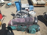 WHEELCHAIR & GOLF CLUB SET