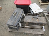 TOOLBOX W/ TOOLS, STANLEY FATMAX TOOLBOX, WIRE, & METAL BOX