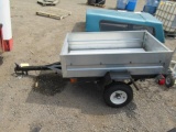 36'' X 55'' SINGLE AXLE TRAILER, WOOD DECK, METAL SIDES, 1 7/8'' BALL (NON-TITLED)