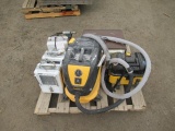 DEWALT VACUUM, MIRKA VACUUM, SANYO MICROWAVE & (3) DAYTON HEATERS