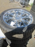 (4) SUMITOMO 275/40R20 TIRES ON CHROME MAG WHEELS (NEW)