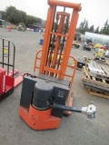 LEWIS-SHEPARD WS-2 ELECTRIC PALLET STACKER, 2000LB CAPACITY, 130'' LIFT HEIGHT, 12V, SER#: TJA-1544