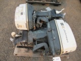 (2) JOHNSON 40 HP OUTBOARD BOAT MOTORS W/ THROTTLE CONTROLS