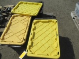 (3) PLASTIC TOTES OF ASSORTED BATTERY & CORDED HAND TOOLS