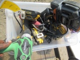 HITACHI 18V DRILL DRIVER, DEWALT 20V HAMMER DRILL DRIVER, DEWALT 1/4 IMPACT DRIVER, DCB107 DEWALT