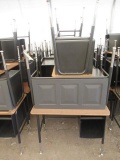 (10) 34'' X 20'' ADJUSTABLE HEIGHT SCHOOL DESKS
