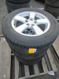 (4) MICHELIN 215/60R16 TIRES ON CHEVROLET 5 LUG ALUMINUM WHEELS