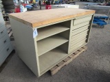 5' X 2 1/2' WOOD TOP WORKBENCH