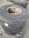 (4) STEEL MARK AHF RADIAL 10.00 R15TR TIRES