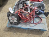 SCHUMACHER JUMP BOX, JUMPER CABLES, SKULL CANDY HEAD PHONES & CANVAS TOOL CADDY