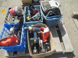 (3) PORTER CABLE NAIL GUNS, SENCO NAIL GUN, RYOBI DRILL, & BLACK & DECKER SAW
