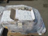 ASSORTED SIZE & COLOR FLOORING TILES & BAGS OF GROUT
