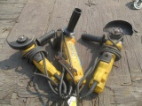 (3) DEWALT DWE402 4 1/2'' ANGLE GRINDERS
