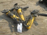 (3) DEWALT DWE402 4 1/2'' ANGLE GRINDERS