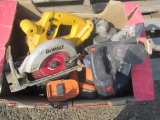 BOX CONTAINING RIDGID DUAL 12/14.4/18V BATTERY CHARGER, RIDGID R8442 18V RECIPROCATING SAW, RIDGID